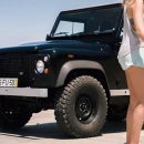 Girl and Land Rover (3)