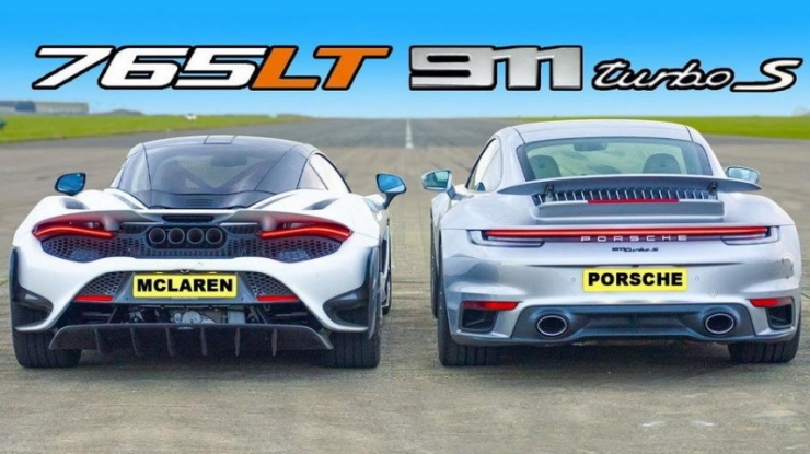 ყველაზე სწრაფი McLaren 765LT ყველაზე სწრაფი Porsche 911 Turbo S-ის წინააღმდეგ (ვიდეო)