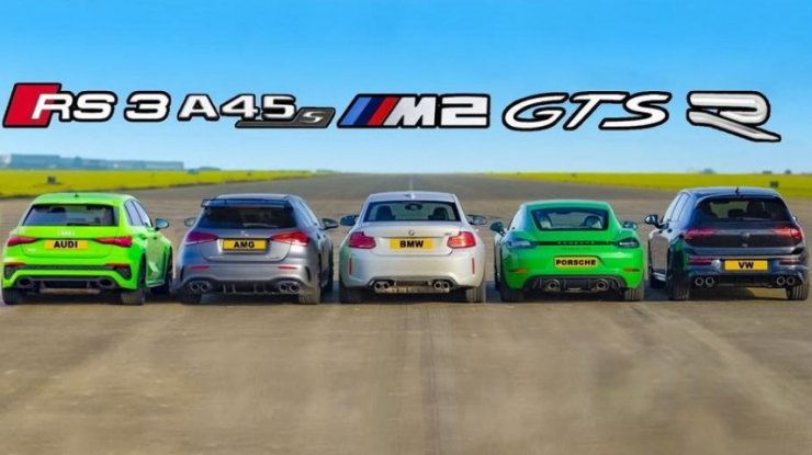 ახალი Audi RS 3 VS AMG A 45 S, BMW M2, Golf R და Porsche 718-ის წინააღმდეგ