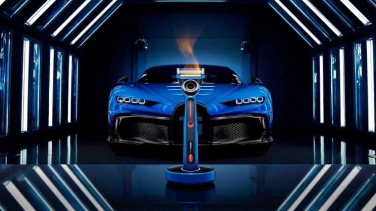 Bugatti-ს და Gillette-ის ერთობლივი პროექტი - საპარსი Chiron-ის სტილში